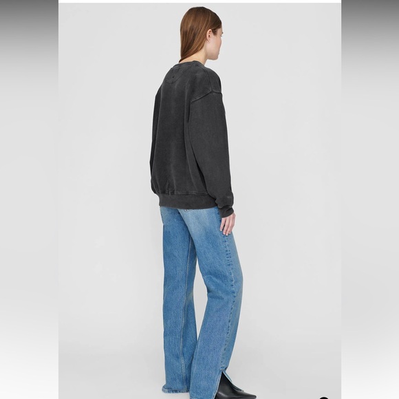 Anine Bing Black Crewneck Sweater with Los Angeles Print - Picture 3 of 3